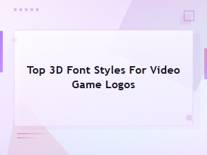 Top 3d Font Styles for Video Game Logos